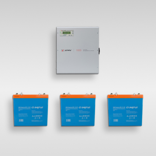 Комплект ИБП Штиль SW1000L + АКБ Энергия GPL 12-55 S (3шт.)