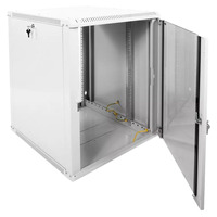 Шкаф телекоммуникационный настенный ЦМО разборный ЭКОНОМ 15U (600 × 650) дверь стекло, цвет черный ШРН-Э-15.650-9005